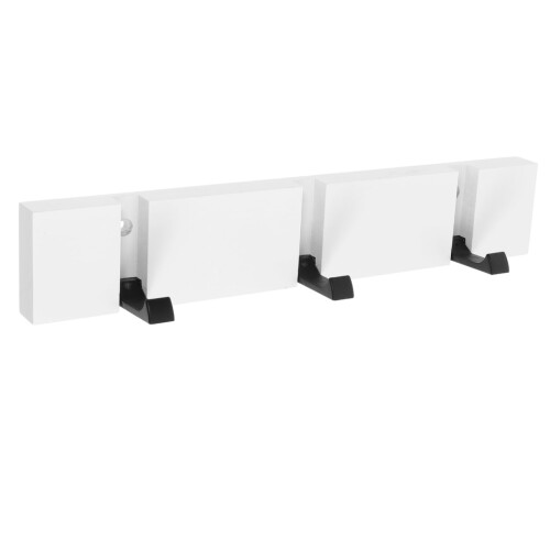 Wooden Wall Hook Rack Folding Coat Hanger Solid Wood Space Saving Mid Century Modern for Entryway