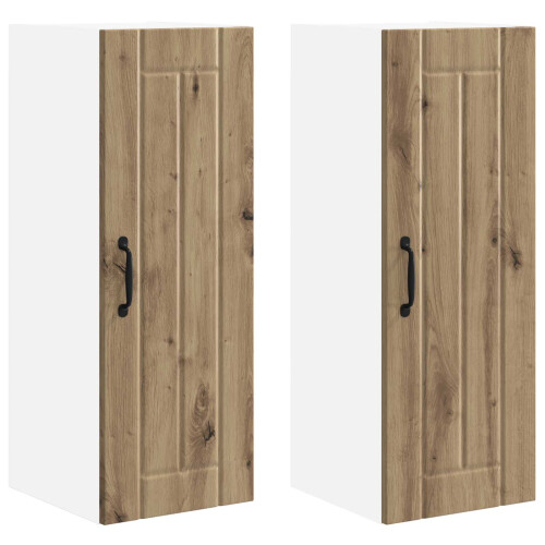 Berkfield Dishwasher Panel Lucca 2 pcs Artisan Oak 30 x 31 x 80 cm 1