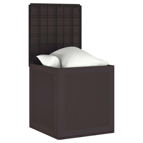 Berkfield Storage Box with Storage Brown 55 x 53 x 57 cm Polypropylene 1