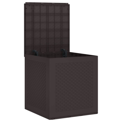 Berkfield Storage Box with Storage Brown 55 x 53 x 57 cm Polypropylene 2