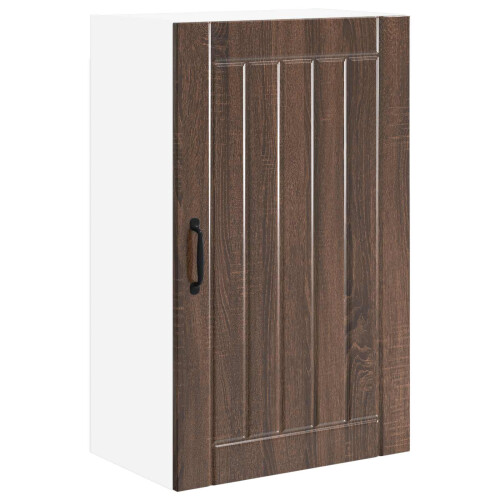 Berkfield Dishwasher Panel Lucca Brown Oak 50 x 31 x 80 cm 1