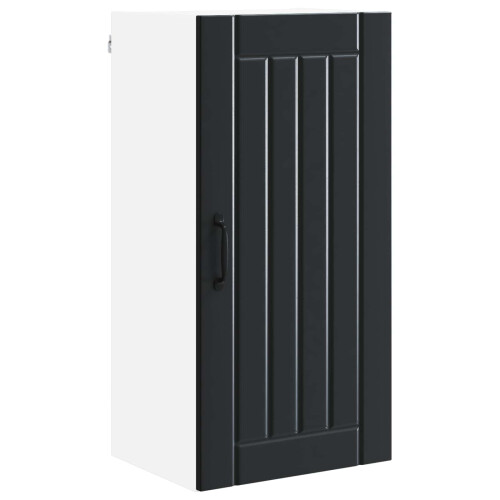 Berkfield Dishwasher Panel Lucca Black 40 x 31 x 80 cm Engineered Wood 1