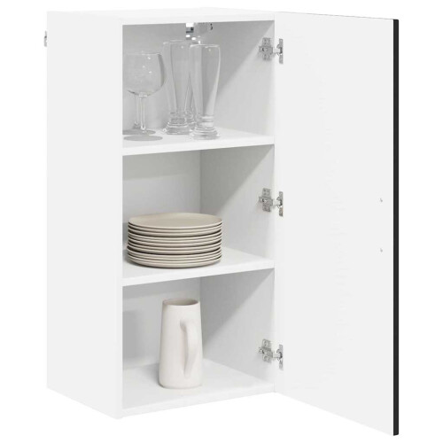 Berkfield Dishwasher Panel Lucca Black 40 x 31 x 80 cm Engineered Wood 2