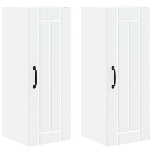 Berkfield Dishwasher Panel Lucca 2 pcs White 30 x 31 x 80 cm 1