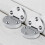 2Pcs Zinc Alloy Folding Table Hinge, SelfSupporting Drop Leaf Flap, Durable Oval Hardware 2