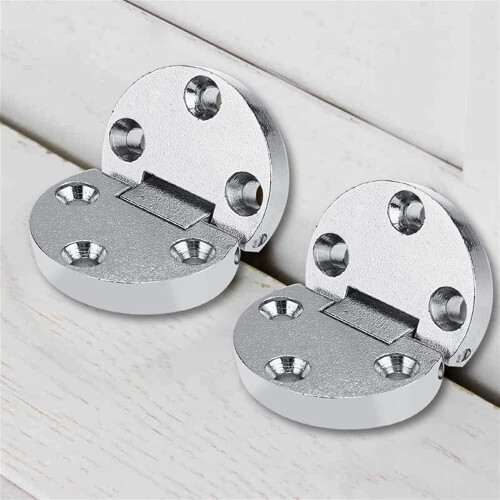 2Pcs Zinc Alloy Folding Table Hinge, SelfSupporting Drop Leaf Flap, Durable Oval Hardware 1