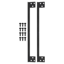 11 Inch Black Stainless Steel Door Reinforcement Plate, 2 Pcs Door Lock Reinforcement for Home Security