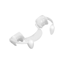 Retractable Vampire Fangs for Halloween Costume, Reusable Fake Vampire Teeth Dentures for Cosplay Party Props