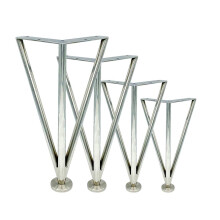 Adjustable Metal Furniture Legs 8 Inch Set of 4, Stainless Steel Sofa Table Legs with Floor Protectors