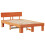 Berkfield Bed Frame with Headboard Wax Brown 120 x 190 cm Solid Pine Wood 4