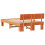 Berkfield Bed Frame with Headboard Wax Brown 120 x 190 cm Solid Pine Wood 7