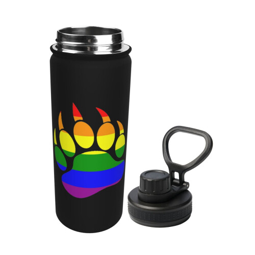 Σεβασμός Ισότητας Αρκούδα Gay Pride LGBT Μονωμένο Μπουκάλι Νερού18OZ από Ανοξείδωτο 1