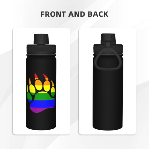 Σεβασμός Ισότητας Αρκούδα Gay Pride LGBT Μονωμένο Μπουκάλι Νερού18OZ από Ανοξείδωτο 2