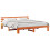 Berkfield Bed Frame with Headboard Wax Brown 200 x 200 cm Solid Pine Wood 2