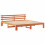 Berkfield Bed Frame with Headboard Wax Brown 200 x 200 cm Solid Pine Wood 4