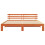 Berkfield Bed Frame with Headboard Wax Brown 200 x 200 cm Solid Pine Wood 5