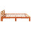 Berkfield Bed Frame with Headboard Wax Brown 200 x 200 cm Solid Pine Wood 6