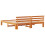 Berkfield Bed Frame with Headboard Wax Brown 200 x 200 cm Solid Pine Wood 7