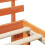 Berkfield Bed Frame with Headboard Wax Brown 200 x 200 cm Solid Pine Wood 8