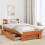 Berkfield Bed Frame with Headboard Wax Brown 80 x 200 cm Solid Pine Wood 3