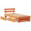 Berkfield Bed Frame with Headboard Wax Brown 80 x 200 cm Solid Pine Wood 6