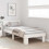 Berkfield Bed Frame with Headboard White 90 x 190 cm Solid Pine Wood 3
