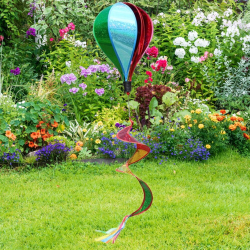 Rainbow Windsock Hot Air Balloon Outdoor Wind Spinner 1