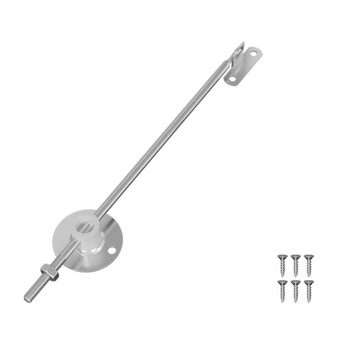 Berkfield Lid Support Hinge 12 pcs Silver 194 x 36 x 18 mm Iron 1