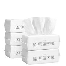Extra Thick Cotton Dry Towels for Sensitive Skin, Disposable Face Towels for Makeup Removal, 6 Packs