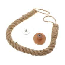 Rope Toilet Paper Holder No Drill Hemp Rope Design Easy Installation SpaceSaving Bathroom Rack