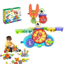 STEM Building Blocks Electric Gear Learning Set for Kids, Educational Dinosaur Construction Toy