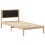 Berkfield Bed Frame with Upholstered Headboard Black 90 x 190 cm 2