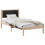 Berkfield Bed Frame with Upholstered Headboard Black 90 x 190 cm 3