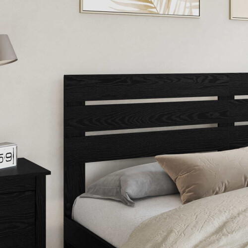 Berkfield Headboard Black Oak Engineered wood 2