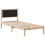 Berkfield Bed Frame with Headboard Black 90 x 190 cm Solid Pine Wood 2