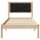 Berkfield Bed Frame with Headboard Black 90 x 190 cm Solid Pine Wood 5