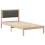 Berkfield Bed Frame with Upholstered Headboard Dark Grey 90 x 190 cm 2