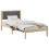 Berkfield Bed Frame with Upholstered Headboard Dark Grey 90 x 190 cm 3