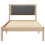 Berkfield Bed Frame with Upholstered Headboard Dark Grey 90 x 190 cm 5