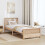 Berkfield Bed Frame with Headboard Brown 75 x 190 cm Engineered Wood 3