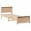 Berkfield Bed Frame with Headboard Brown 75 x 190 cm Engineered Wood 4