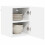 Berkfield Dishwasher Panel Lucca High Gloss White 30 x 31 x 40 cm 3
