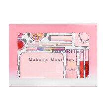 Makeup Gift Set 14 Piece Holiday Makeup Kit Waterproof Long Lasting All‑in‑One Travel Gift Ready (Pink)