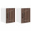 Berkfield Dishwasher Panel Lucca 2 pcs Brown Oak 30 x 31 x 40 cm 2