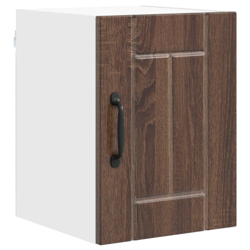Berkfield Dishwasher Panel Lucca Brown Oak 30 x 31 x 40 cm 1