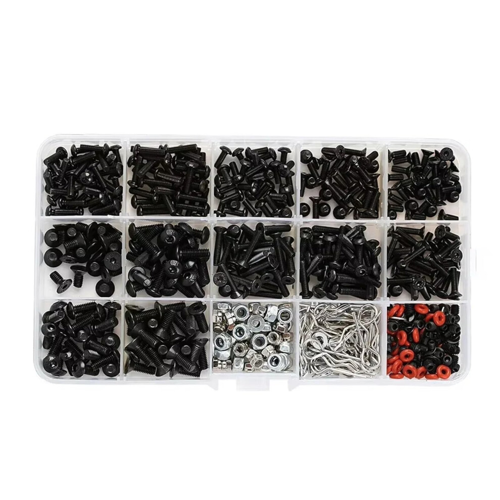 Rc Crawler Screws Set 500Pcs Kit For 1/10 Cars Axial Scx10 Trx4 Trx6 Tamiya Hpi Kyosho D90 D110 9351714816625