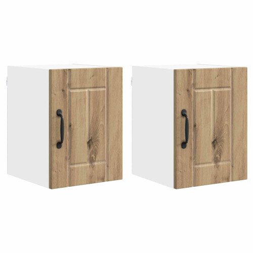 Berkfield Dishwasher Panel Lucca 2 pcs Artisan Oak 30 x 31 x 40 cm 1