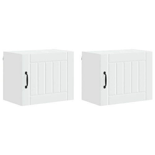 Berkfield Dishwasher Panel Lucca 2 pcs White 50 x 31 x 40 cm 1