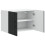 Berkfield Dishwasher Panel Lucca 2 pcs Black 60 x 31 x 40 cm 6