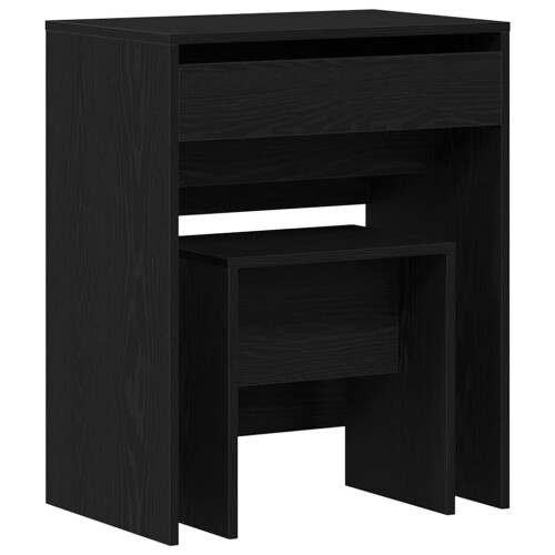 Berkfield Dressing Table Black oak 60 x 40 x 75 cm Engineered wood 1